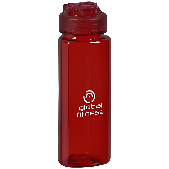 Custom PolySure Trinity Water Bottle with Flip Lid - 24 oz