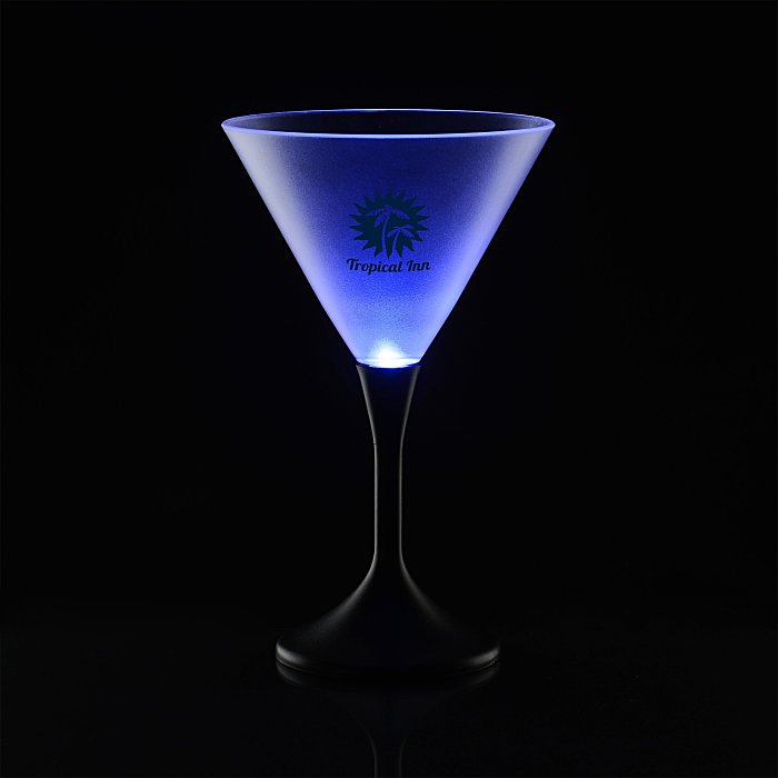 Custom Frosted Light-Up Martini Glass - 8 oz