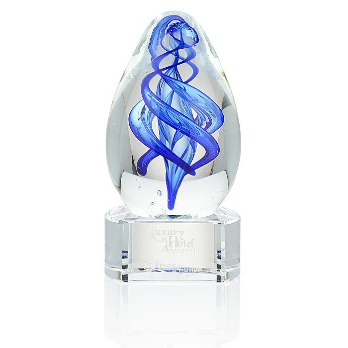 Custom Expedia Art Glass Award - Clear Base