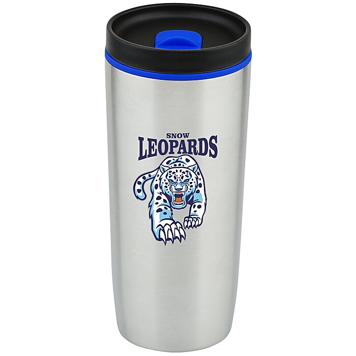 Custom Accent Stainless Travel Mug - 16 oz - Full Colour