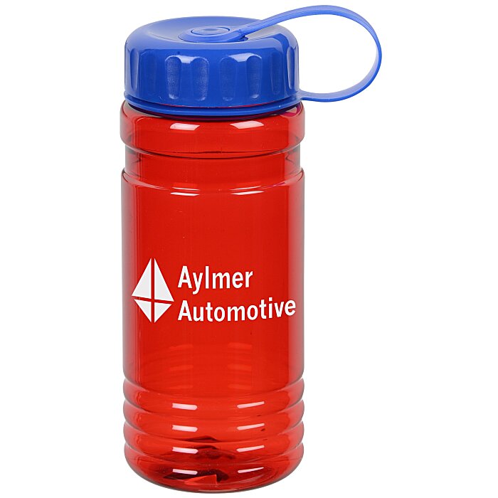 Custom Big Grip Bottle with Tethered Lid - 20 oz
