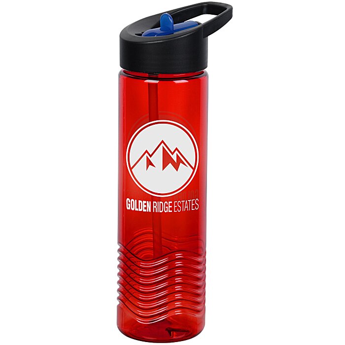 Custom Twist Water Bottle with Two-Tone Flip Straw Lid - 24 oz