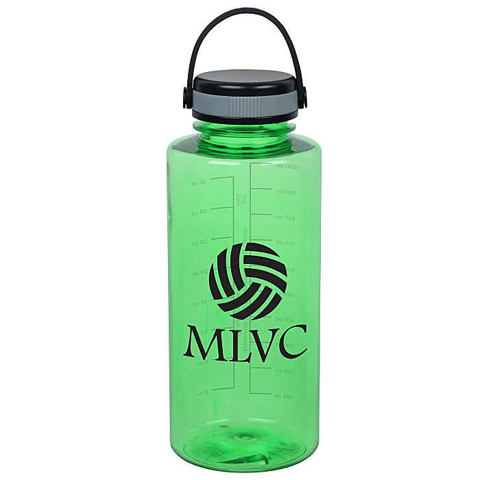 Custom Mountain Bottle with Loop Carry Lid - 36 oz