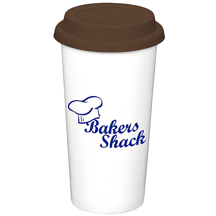 Custom Grand Ceramic Mug - White - 16 oz. - 24 hr