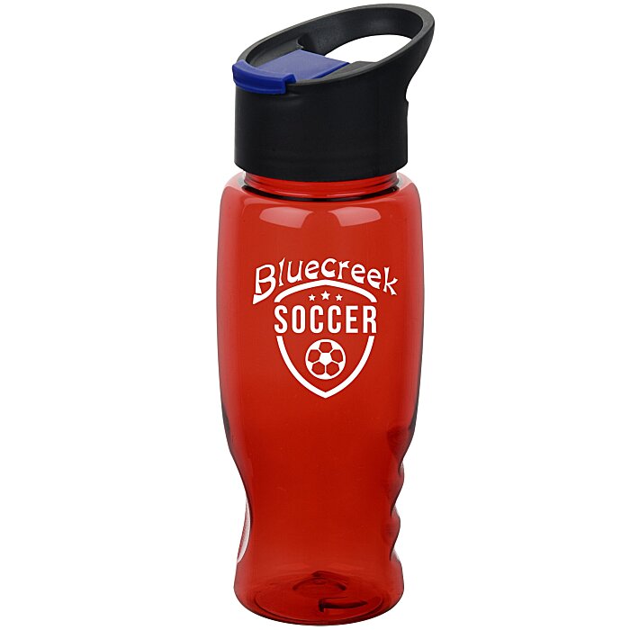 Custom Comfort Grip Bottle with Pop Sip Lid - 27 oz
