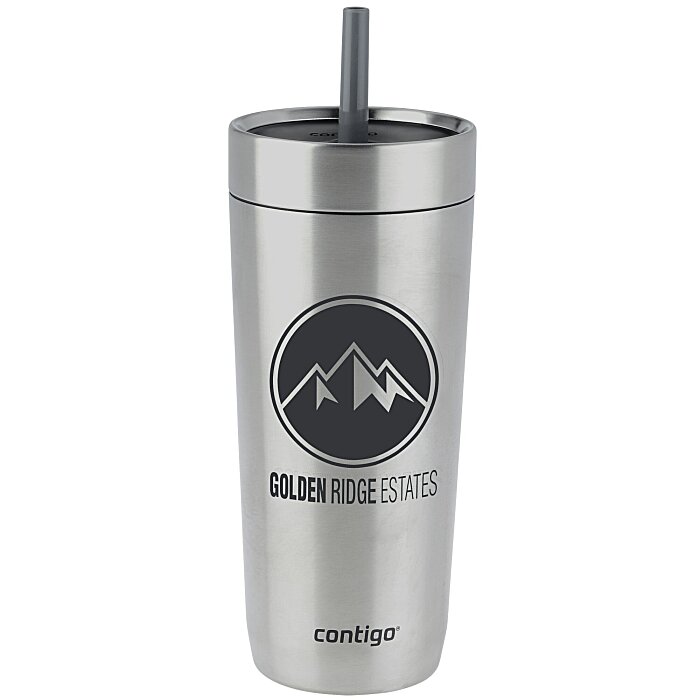 Custom Contigo Luxe Vacuum Tumbler with Straw - 18 oz
