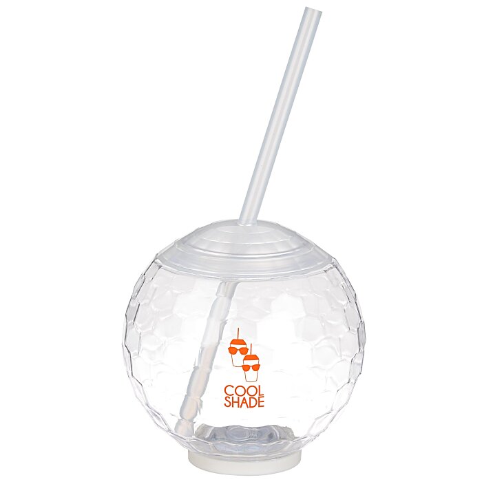 Custom Ball Light-up Tumbler with Straw - 20 oz