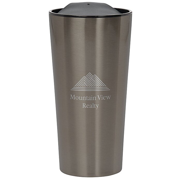 Custom Customized Fashion Metallic Travel Mug - 16 oz - Laser Engraved