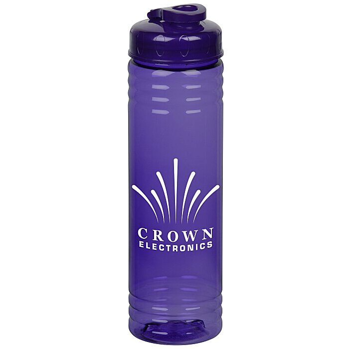 Custom Halcyon Water Bottle with Flip Drink Lid - 24 oz