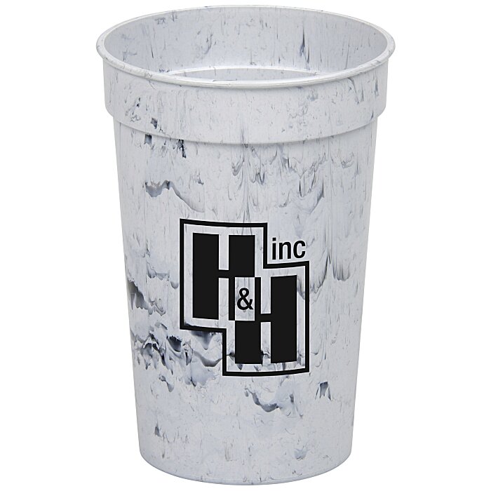 Custom Marble Stadium Cup - 17 oz