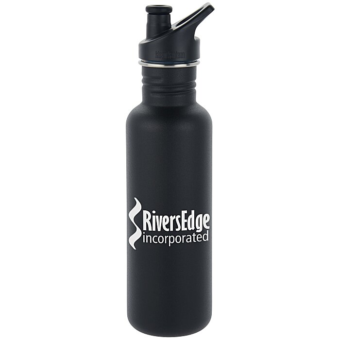 Custom Klean Kanteen Classic Stainless Bottle with Sport Cap - 27 oz