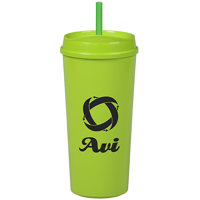 Custom Roadmaster Tumbler with Straw - 18 oz - White Interior