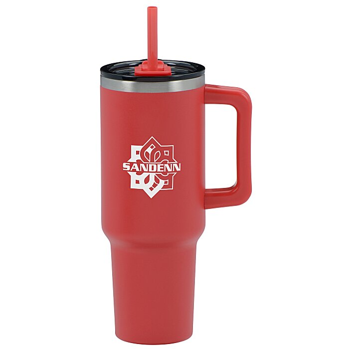 Custom Pinnacle Vacuum Mug with Straw - 40 ounces