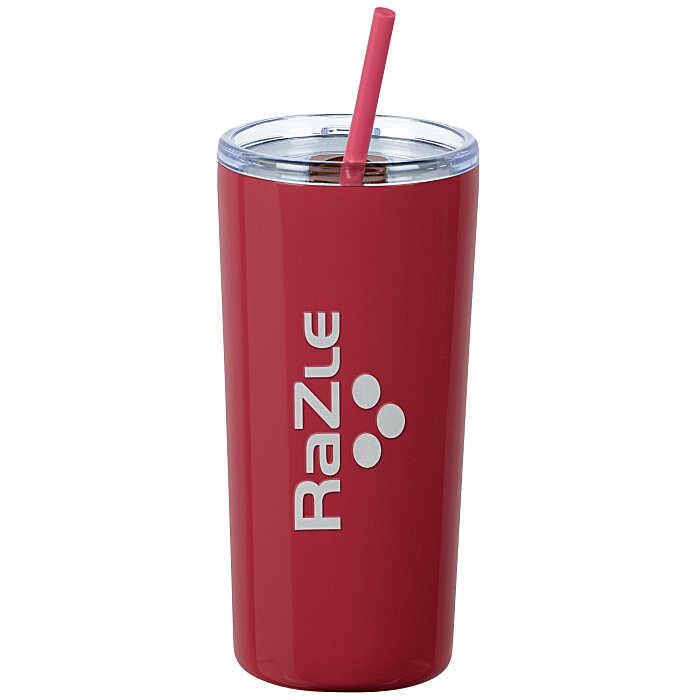 Custom Refresh Baylos Vacuum Tumbler with Straw - 20 oz - Laser Engraved