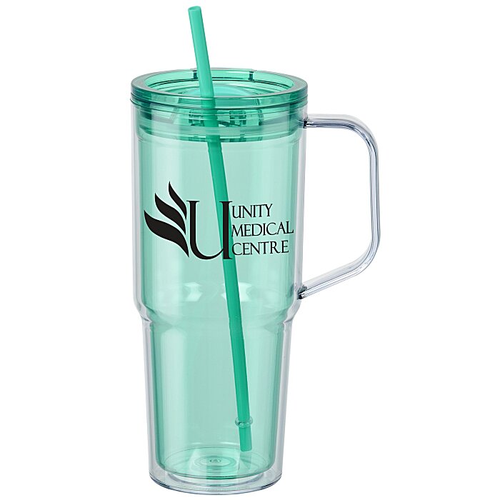 Custom Clair Acrylic Mug with Straw - 30 oz