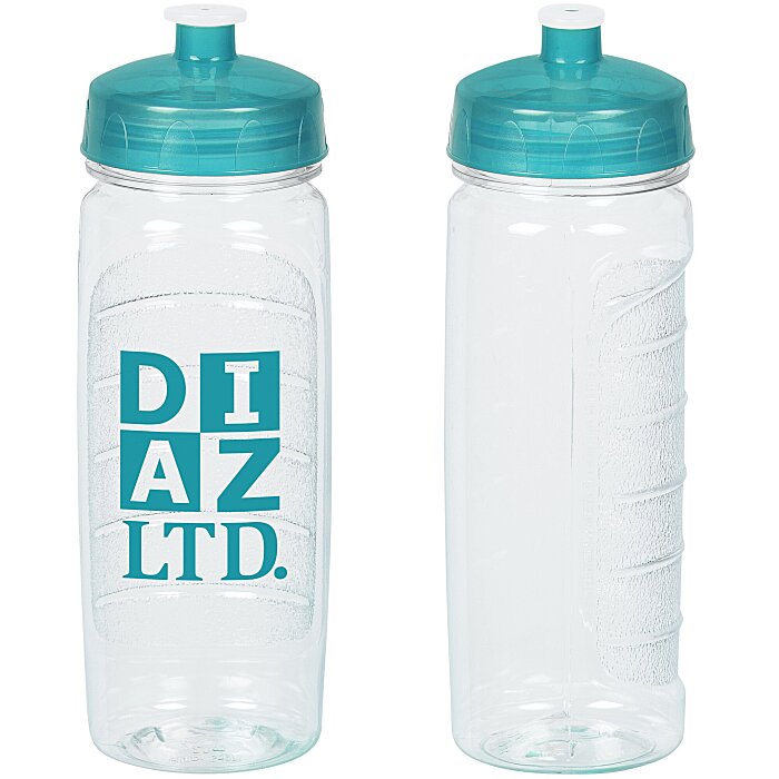 Custom Refresh Clutch Water Bottle - 20 oz - Clear - 24 hr
