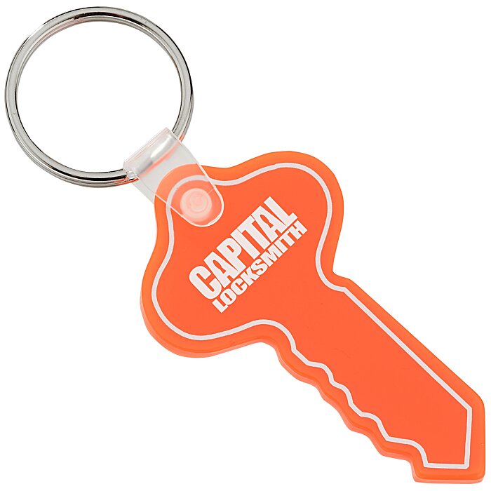Custom Round Head Key Soft Keychain - Translucent
