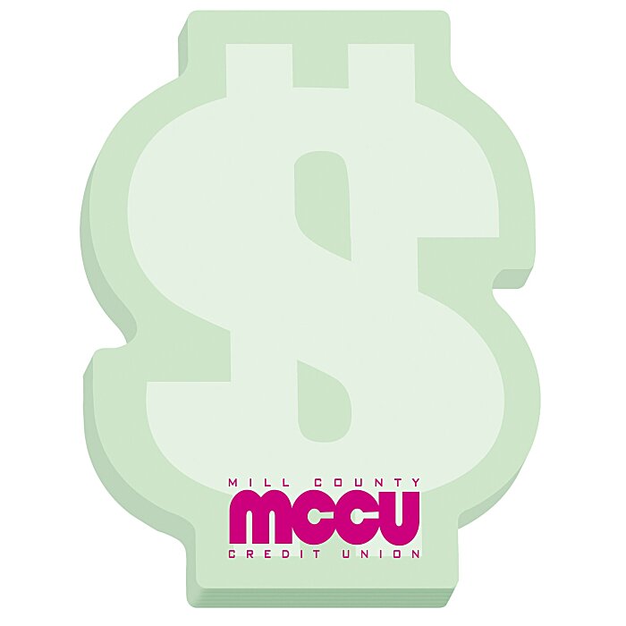 Custom Souvenir Sticky Note - Dollar Sign - 25 Sheet