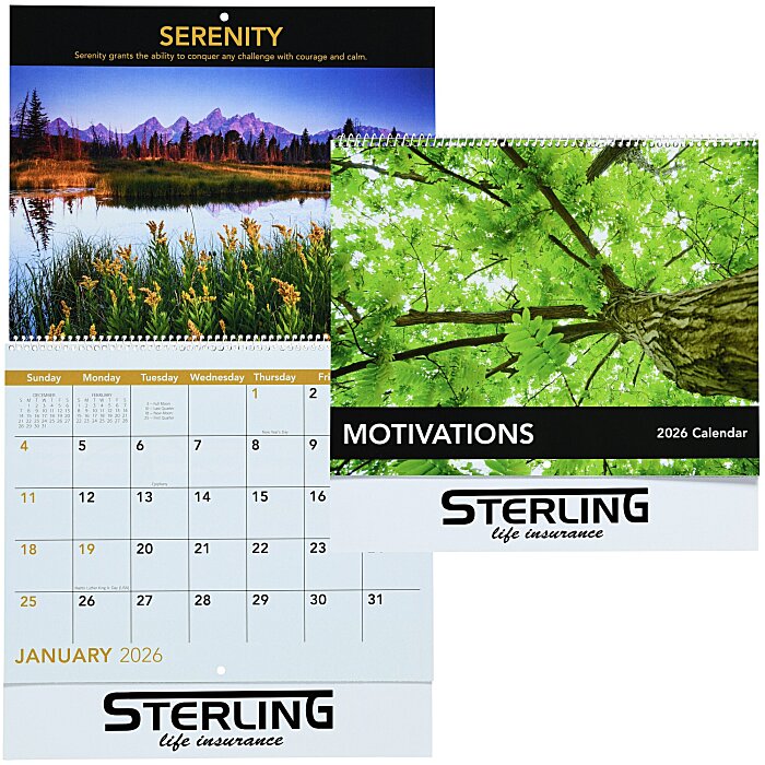 Custom Motivations Calendar - Spiral