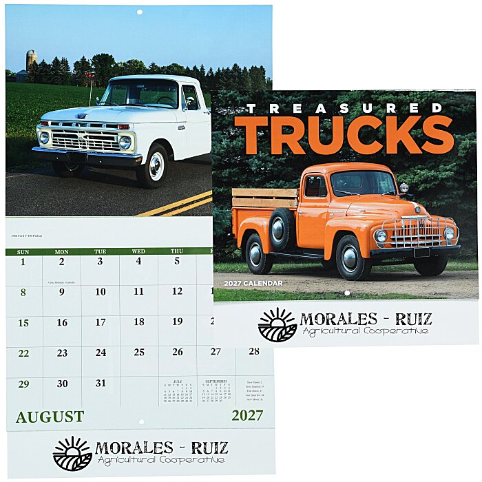 Custom Treasured Trucks Calendar - Stapled