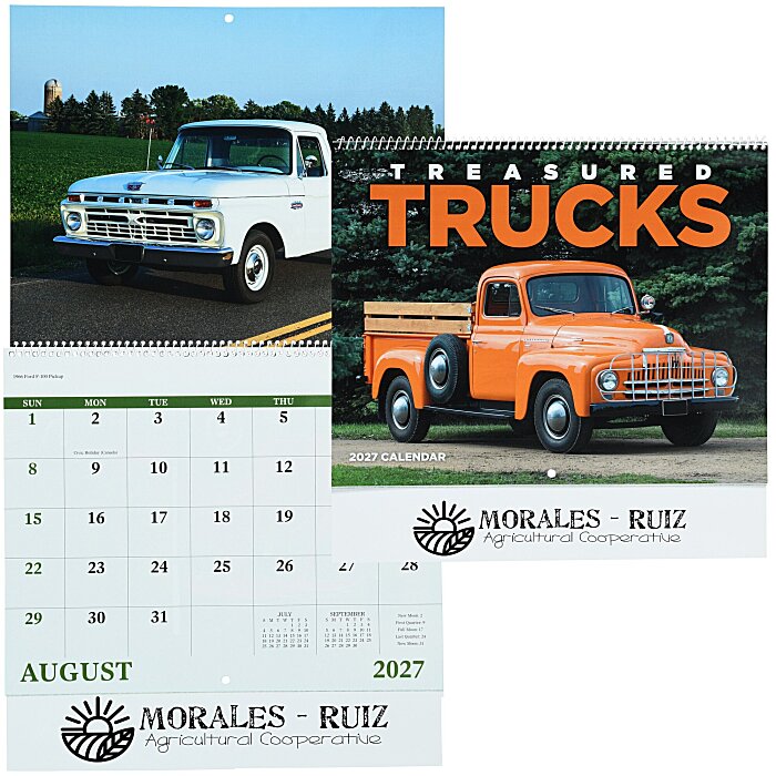 Custom Treasured Trucks Calendar - Spiral