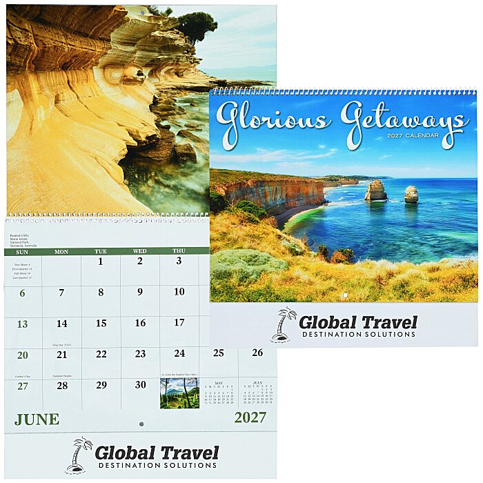 Custom Glorious Getaways Appointment Calendar - Spiral