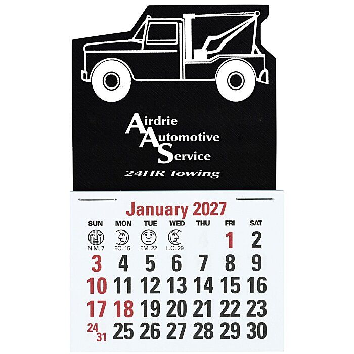 Custom Stick Up Calendar - Tow Truck