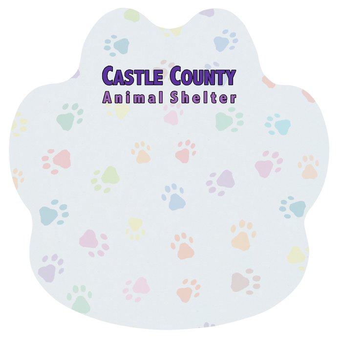 Custom Souvenir Sticky Note - Paw - 50 Sheet