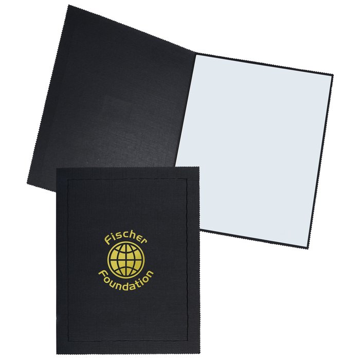 Custom Pinked Edge Certificate Holder - Vertical