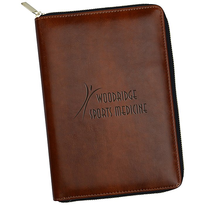 Custom Fabrizio RFID Zip Portfolio Notebook