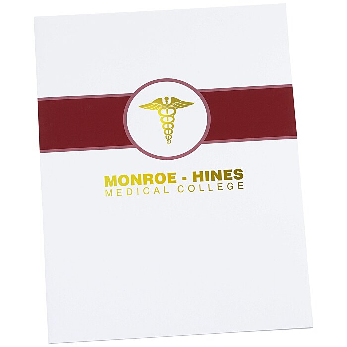 Custom Designer Paper Two-Pocket Presentation Folder - Band