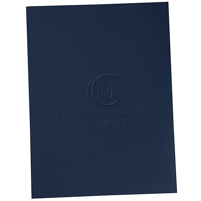 Custom Embossed Linen Paper Folder