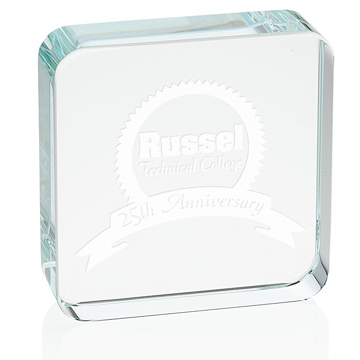 Custom Starfire Paperweight - Square