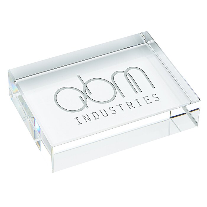 Custom York Crystal Paperweight