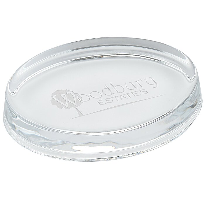 Custom Oval Starfire Paperweight