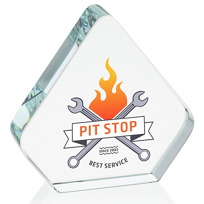 Custom Starfire Paperweight - Peak - Full Colour