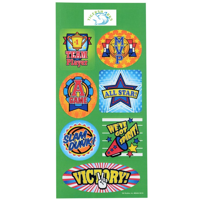 Custom Super Kid Sticker Sheet - Sports Fun
