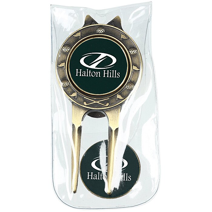 Custom Deluxe Divot Tool and Marker Set
