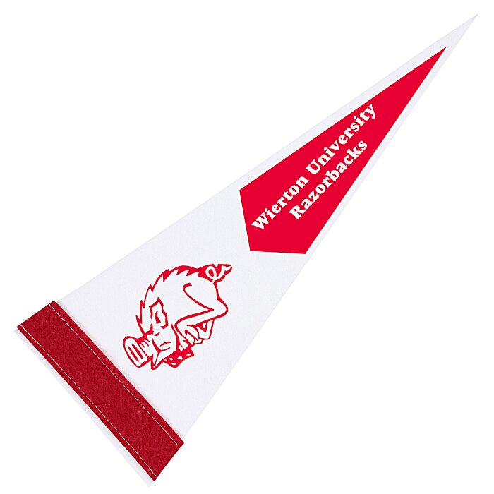 Custom Pennant 5 inches x 12 inches - White