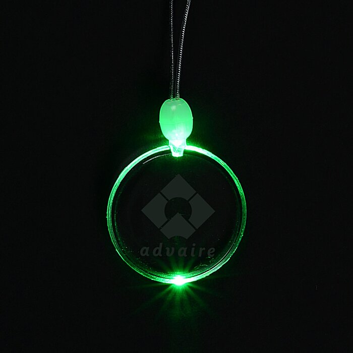 Custom Light-Up Pendant Necklace - Circle