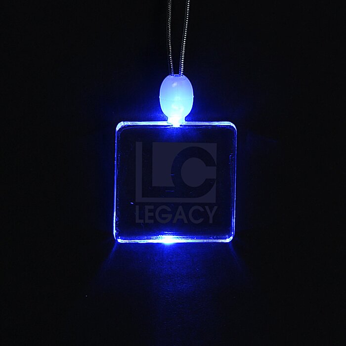 Custom Light-Up Pendant Necklace - Square