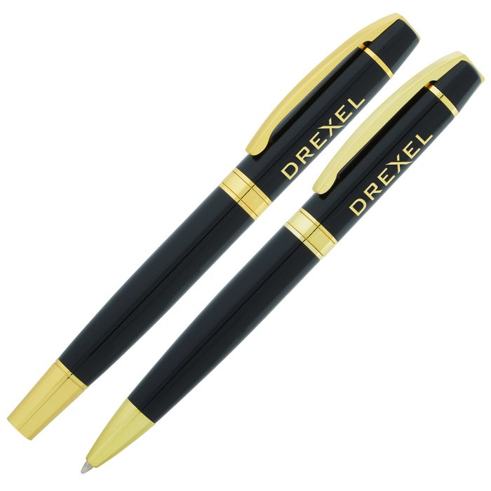 Custom Devon Twist Metal Pen & Rollerball Pen Set