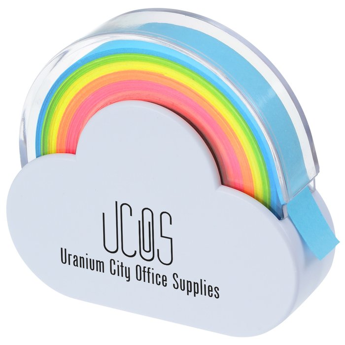 Custom Rainbow Memo Tape Dispenser