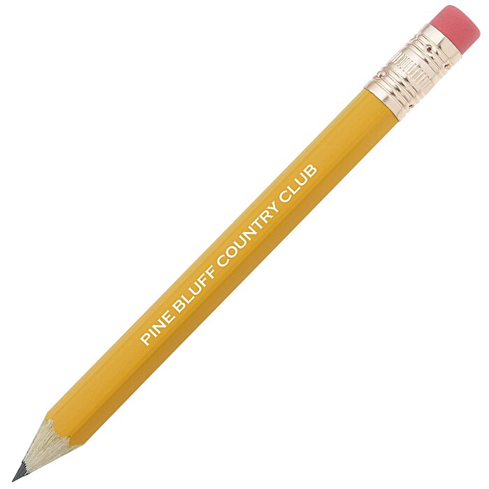 Custom Hex Golf Pencil with Eraser