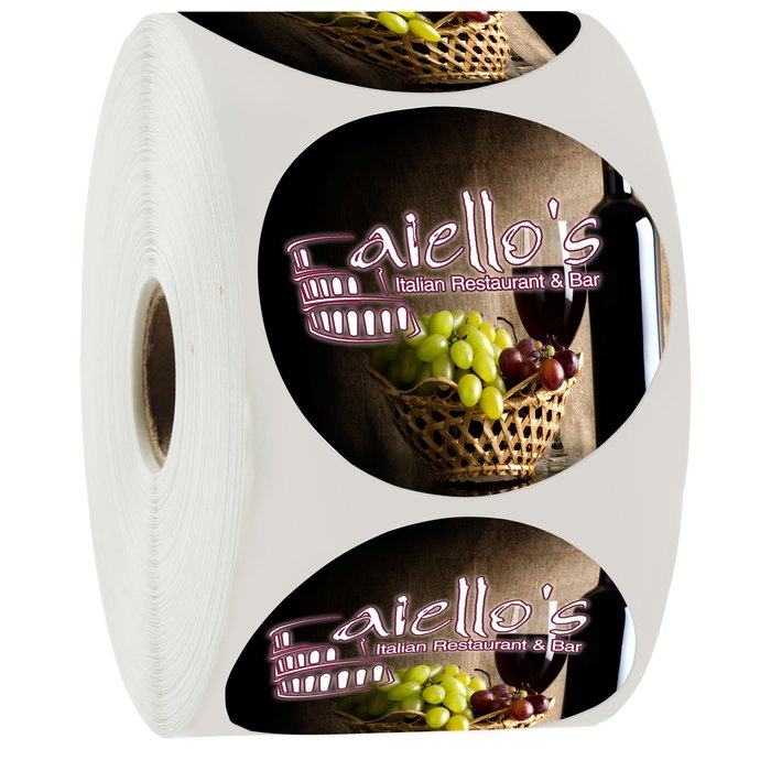 Custom Full Colour Sticker by the Roll - Circle - 2 1/2 inches