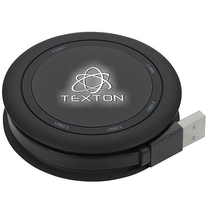 Custom SCX Light-Up Logo Wireless Charger and Hub - Closeout
