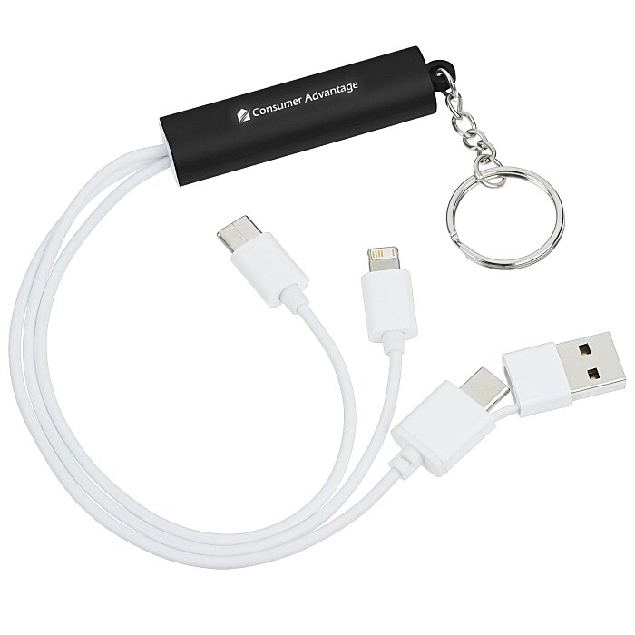 Custom Route Light-Up Logo Duo Charging Cable with USBC