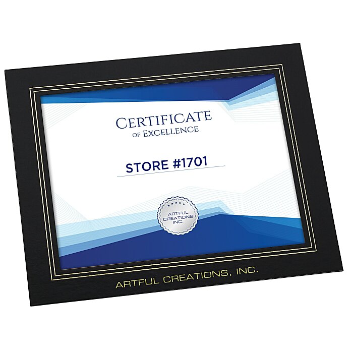 Custom Wrapped Edge Certificate Frame - 8-1/2