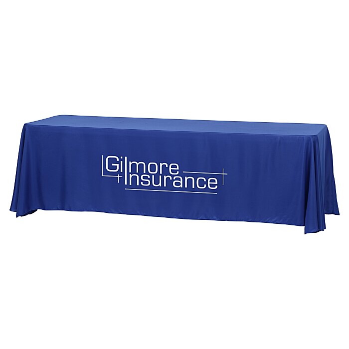Custom Hemmed Closed-Back Poly/Cotton Table Throw - 8'