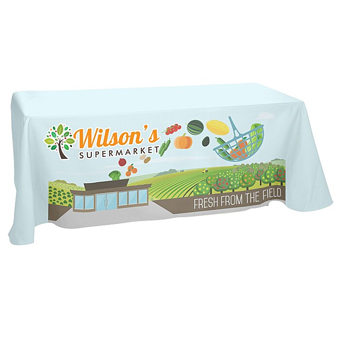 Custom ReCover Serged Closed-Back Table Throw - 6 feet